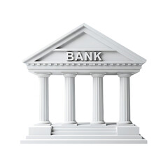 Obraz premium Classic white bank building with columns and pediment