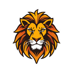 Obraz premium Fierce lion head vector illustration