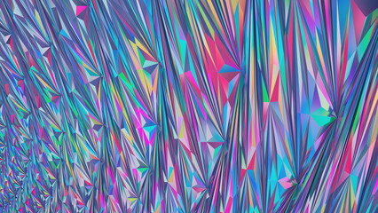 3d Abstract jewel tones background. Low poly futuristic crystal background. 3d rendering illustration not AI
