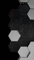 3D abstract futuristic technology background. Abstract concept data center. 3d rendering illustration not AI
