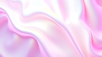 Obraz premium Wavy pink and purple silk fabric with a soft, flowing texture and a light, luxurious satin finish