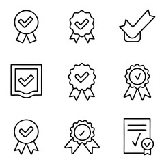 Checkmark icons a collection of approval and success symbols for design projects