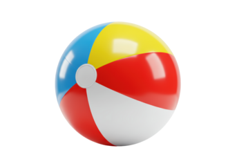 Isolated colorful summer beach ball for pool fun in the sun at the resort vacations season