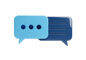 Isolated speech bubbles represent messaging, communication and social media conversation