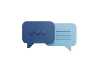 Isolated Message balloons overlapping each other to represent communication, chatting