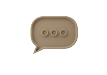 Isolated Speech Bubble Icon with Ellipsis, Communication Concept for Social Media Message