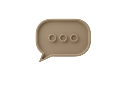 Isolated Speech Bubble Icon with Ellipsis, Communication Concept for Social Media Message