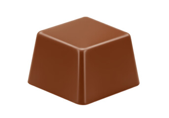 Isolated Square of Delicious Milk Chocolate, a Tempting Confection, Detailed Realistic Rendering on a White Background, Sweet Delight, Indulgent Treat, Food Photography