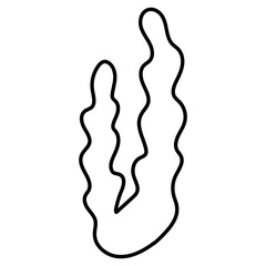 Coral vector icon. Seaweed illustration sign. Algae symbol or logo. seaware web icon.