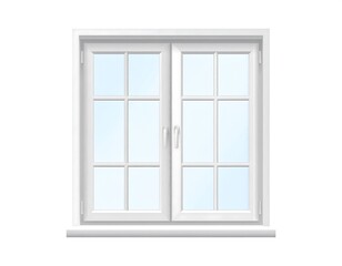 White double-hung window illustration