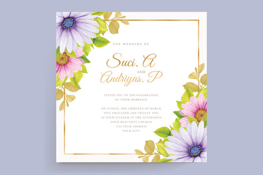 elegant floral wedding card set 