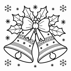 hand drawn christmas bells