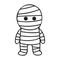 Cute Mummy Cartoon Character