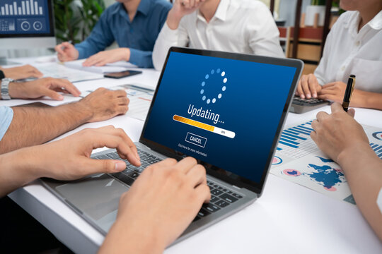 Software update on computer for brisk version of device software upgrade