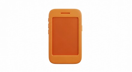 Vibrant orange smartphone case ready for your custom design