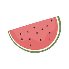 Watermelon Slice Fruit Illustration