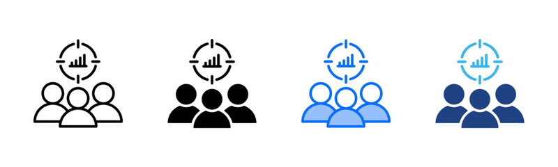 Mission Aligned icon set multiple style collection