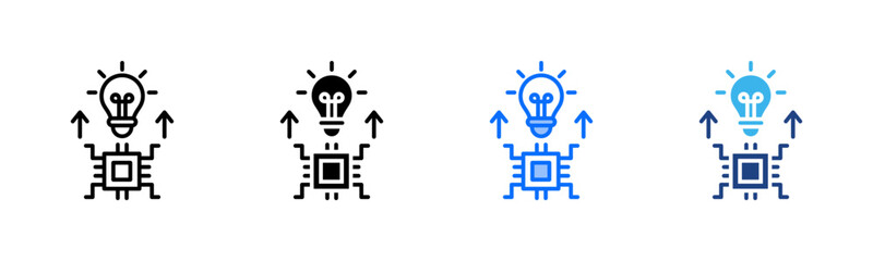 Innovation Vision icon set multiple style collection