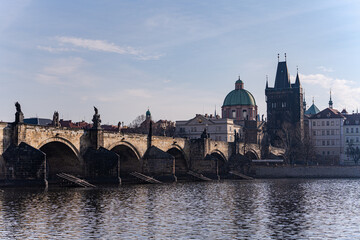 Obraz premium Charles Bridge in Old Prague is one of the most famous landmark