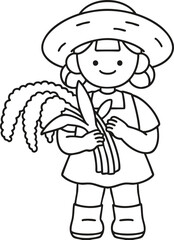 Obraz premium little girl with a hat