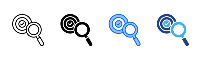 Transparent Objective icon set multiple style collection