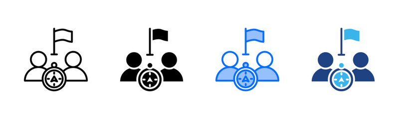 Unified Direction icon set multiple style collection