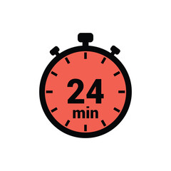 min 24 time icon vector design illustration background