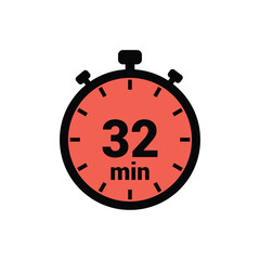 min 32 time icon vector design illustration background