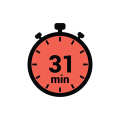 min 31 time icon vector design illustration background
