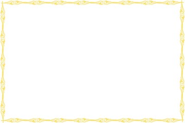 Unique Yellow Frame, Simple Photo Frame, Border Frame with White Background, Amaizing Unique Frame