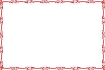 Unique Red Frame, Photo Frame, Simple Border Frame with White Background, Amaizing Unique Frame