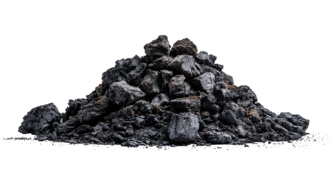 Dramatic pile of glistening coal for energy concepts and industry