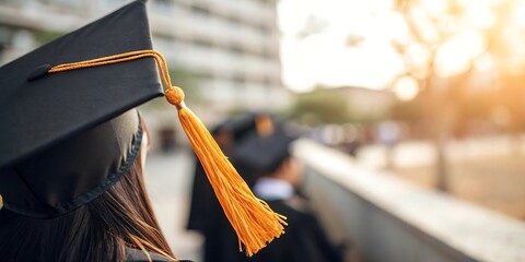 A graduate s perspective celebrating academic achievement with a tassel and a bright future ahead on campus