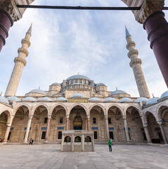 main view, Hagia Sophia in Istanbul, T&uuml;rkiye, Blue Mosque, panorama