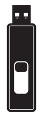 USB icon vector. Flash Drive icon symbol isolated on white background