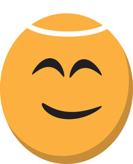 Happy and satisfied emoji face