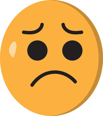 Sad and disappointed emoji face