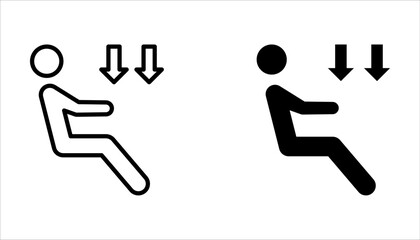 car air conditioning, Car AC control line icon. Climate control functions symbol on white background