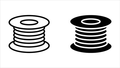 coil icon set, Wire coil icon vector illustration on white background.