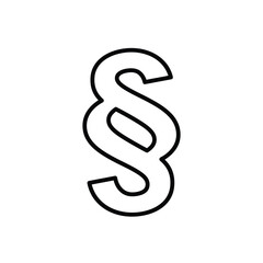 A black paragraph symbol on a white background in a simple line style