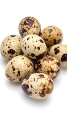 Quail eggs clustered close together