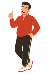 Fototapeta premium Man in Sports Tracksuit
