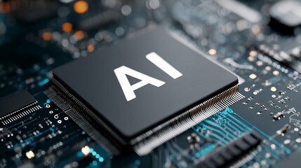 Artificial Intelligence Chip on Circuit Board in Technology Environment