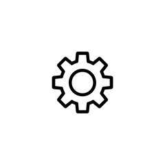 Fototapeta premium Sleek gear icon for modern tech or industrial design projects