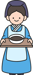 Obraz premium girl with a cup of coffee