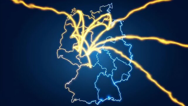Germany map connections illustration