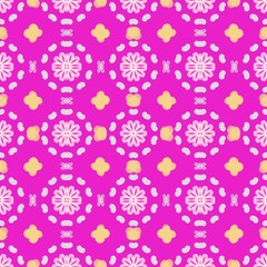 Background floral pattern, mosaic design, seamless fabric design.