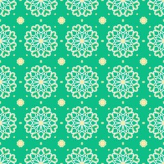 Background floral pattern, mosaic design, seamless fabric design.
