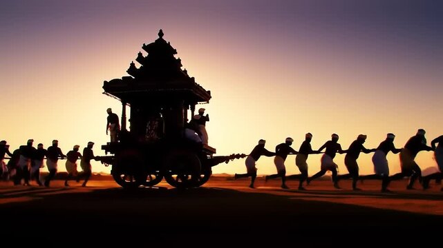 Sunset Temple Chariot Procession.