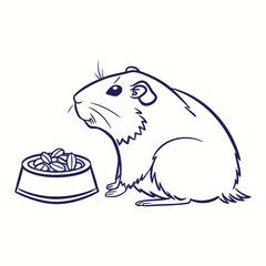 vector illustration of a cartoon rat